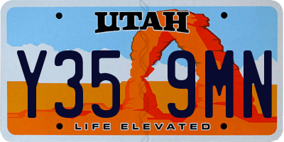 UT license plate Y359MN