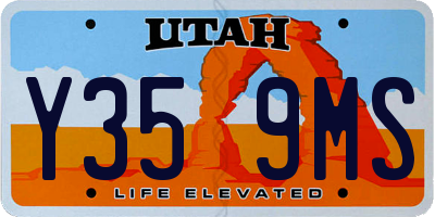 UT license plate Y359MS