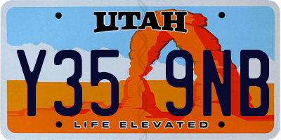 UT license plate Y359NB