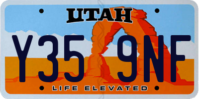 UT license plate Y359NF