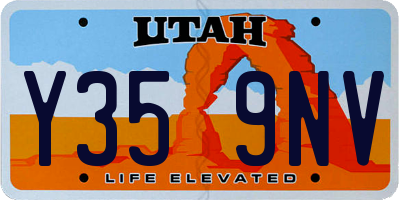 UT license plate Y359NV