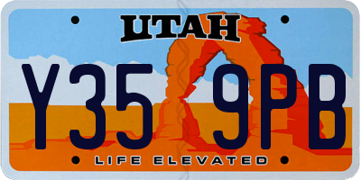 UT license plate Y359PB