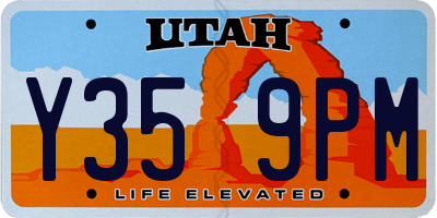 UT license plate Y359PM