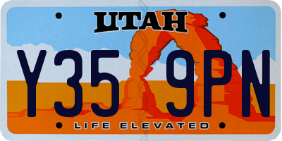 UT license plate Y359PN