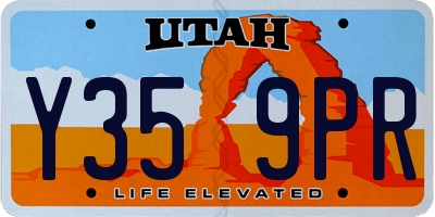 UT license plate Y359PR