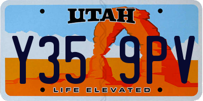 UT license plate Y359PV
