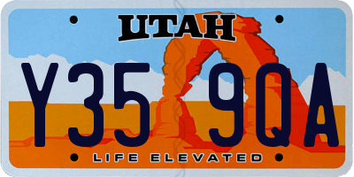 UT license plate Y359QA
