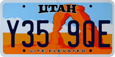 UT license plate Y359QE