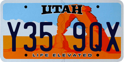 UT license plate Y359QX