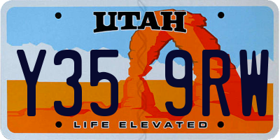 UT license plate Y359RW