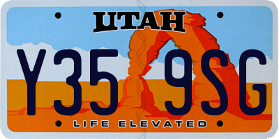 UT license plate Y359SG
