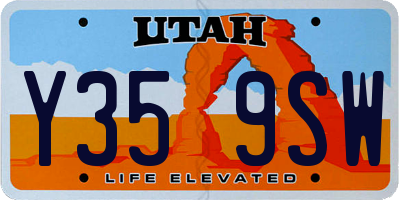 UT license plate Y359SW
