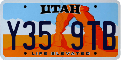 UT license plate Y359TB