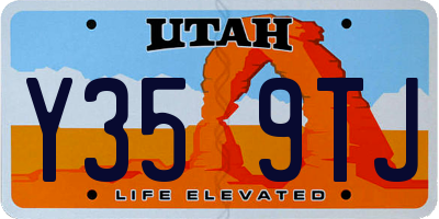 UT license plate Y359TJ