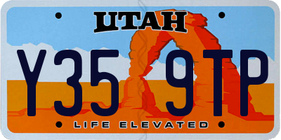 UT license plate Y359TP