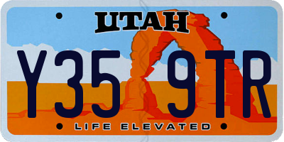 UT license plate Y359TR