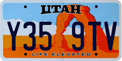 UT license plate Y359TV