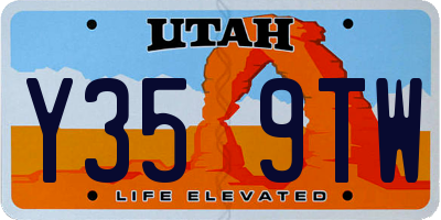 UT license plate Y359TW