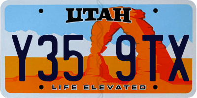 UT license plate Y359TX