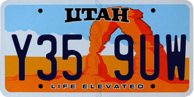 UT license plate Y359UW