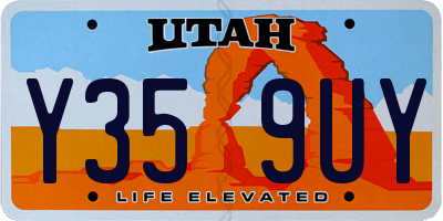 UT license plate Y359UY
