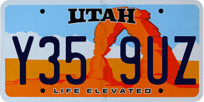 UT license plate Y359UZ