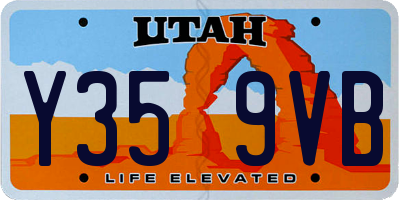 UT license plate Y359VB