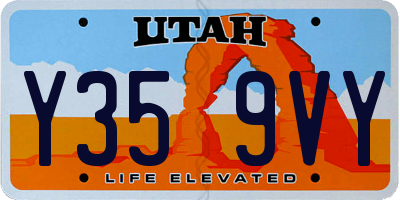 UT license plate Y359VY