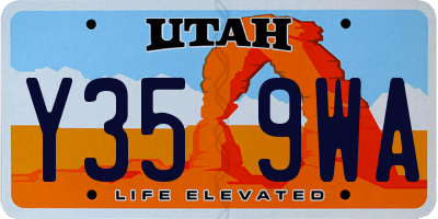 UT license plate Y359WA