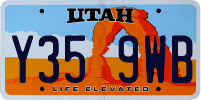 UT license plate Y359WB