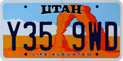 UT license plate Y359WD