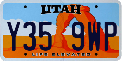 UT license plate Y359WP