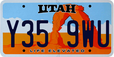 UT license plate Y359WU
