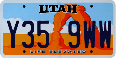 UT license plate Y359WW