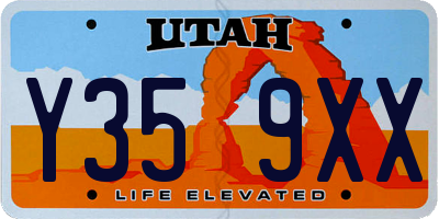 UT license plate Y359XX