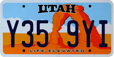 UT license plate Y359YI