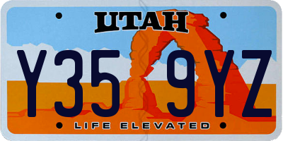 UT license plate Y359YZ