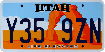 UT license plate Y359ZN