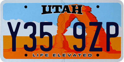 UT license plate Y359ZP