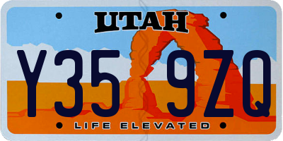 UT license plate Y359ZQ