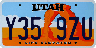 UT license plate Y359ZU