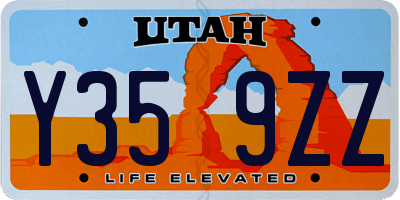 UT license plate Y359ZZ