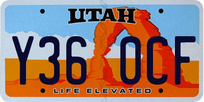 UT license plate Y360CF