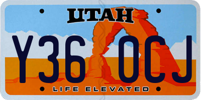 UT license plate Y360CJ