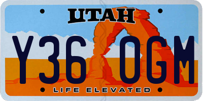 UT license plate Y360GM