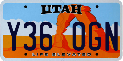 UT license plate Y360GN