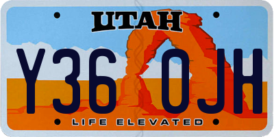 UT license plate Y360JH