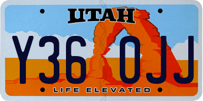 UT license plate Y360JJ