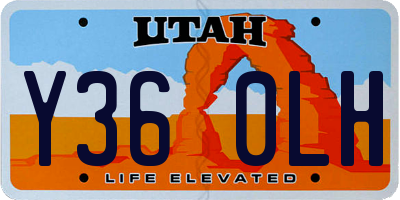 UT license plate Y360LH