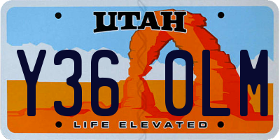 UT license plate Y360LM